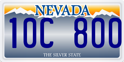 NV license plate 10C800