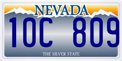 NV license plate 10C809