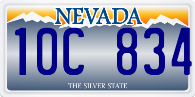 NV license plate 10C834