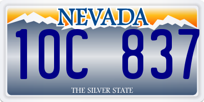NV license plate 10C837
