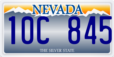 NV license plate 10C845