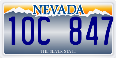 NV license plate 10C847