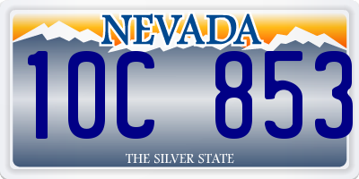 NV license plate 10C853