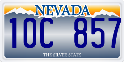 NV license plate 10C857