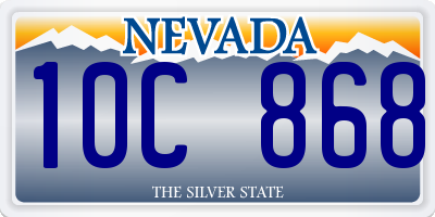 NV license plate 10C868