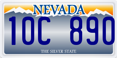 NV license plate 10C890