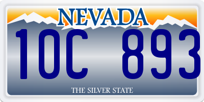 NV license plate 10C893