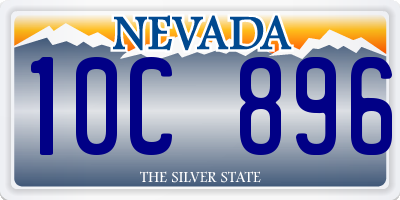 NV license plate 10C896