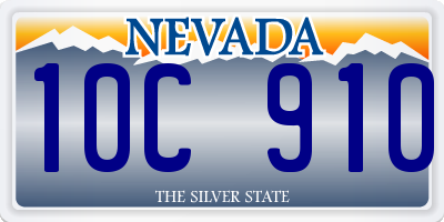 NV license plate 10C910