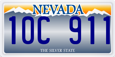 NV license plate 10C911