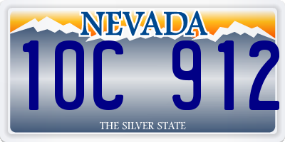 NV license plate 10C912