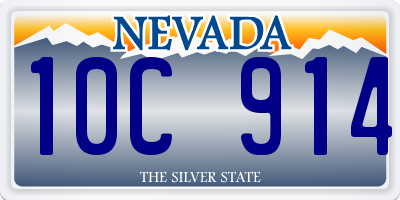 NV license plate 10C914