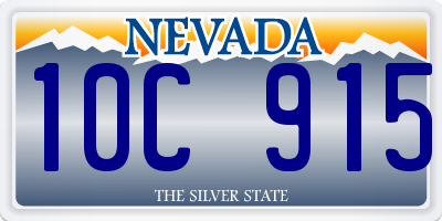 NV license plate 10C915