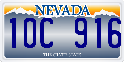NV license plate 10C916
