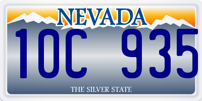 NV license plate 10C935