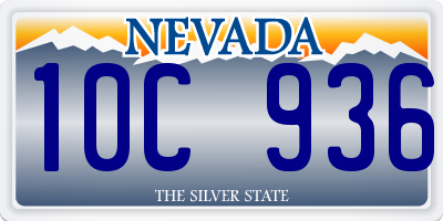 NV license plate 10C936