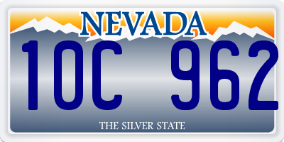 NV license plate 10C962