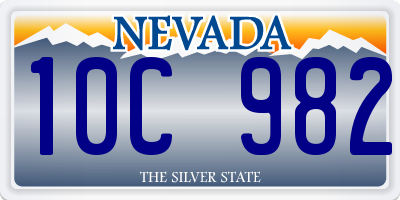 NV license plate 10C982