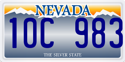 NV license plate 10C983