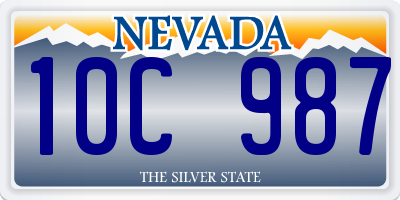 NV license plate 10C987