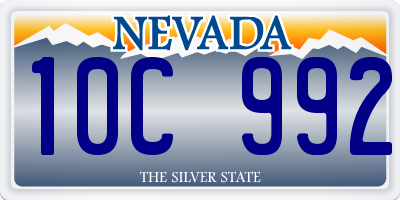 NV license plate 10C992