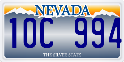 NV license plate 10C994