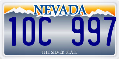 NV license plate 10C997