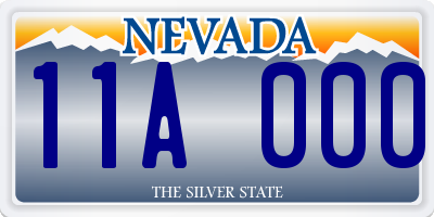 NV license plate 11A000