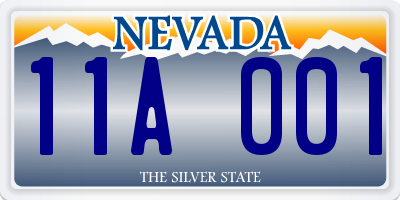 NV license plate 11A001