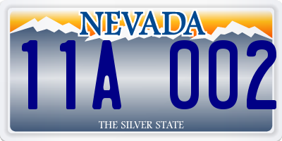 NV license plate 11A002