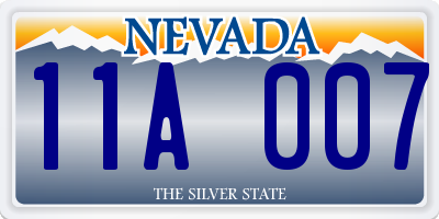 NV license plate 11A007