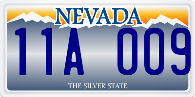 NV license plate 11A009