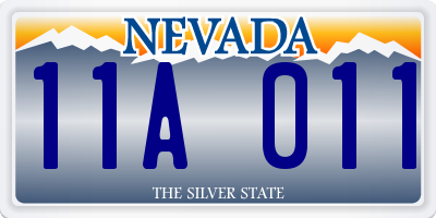 NV license plate 11A011