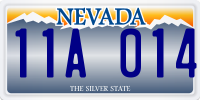 NV license plate 11A014