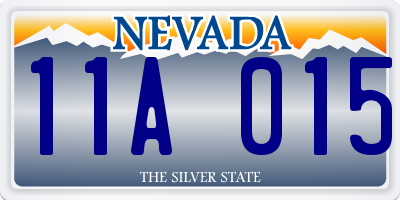 NV license plate 11A015