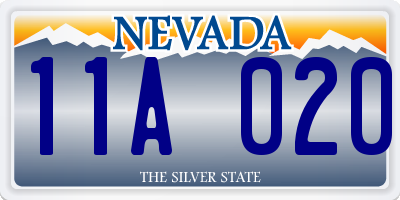NV license plate 11A020