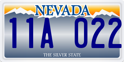 NV license plate 11A022