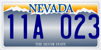 NV license plate 11A023
