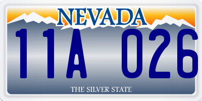 NV license plate 11A026