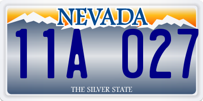 NV license plate 11A027