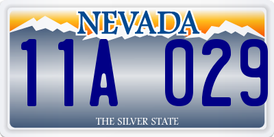 NV license plate 11A029