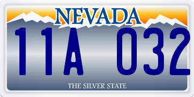 NV license plate 11A032