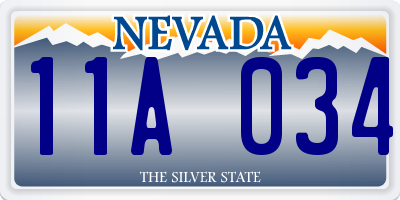 NV license plate 11A034