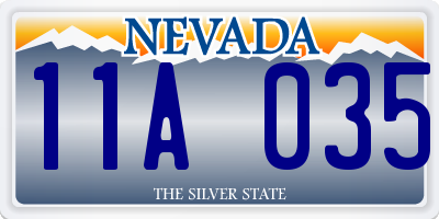 NV license plate 11A035