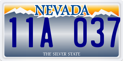 NV license plate 11A037