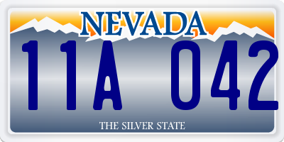 NV license plate 11A042