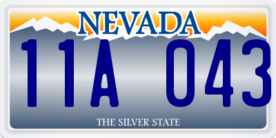 NV license plate 11A043