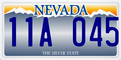 NV license plate 11A045