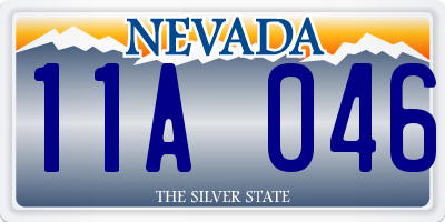 NV license plate 11A046