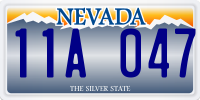 NV license plate 11A047